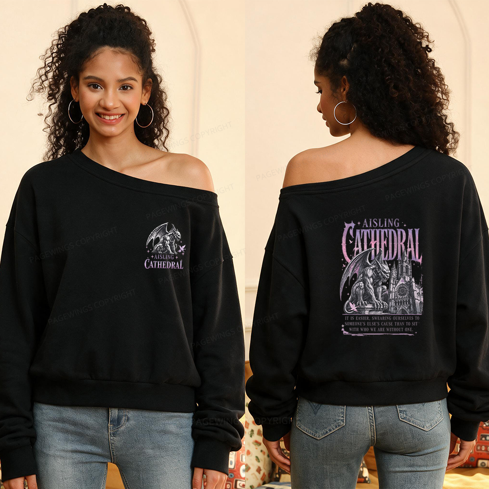 Pagewings Dark Fantasy Lover Women Off Shoulder Sweatshirt