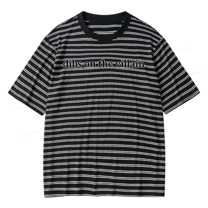 Pagewings Dibs On The Villain Unisex Striped T-Shirt
