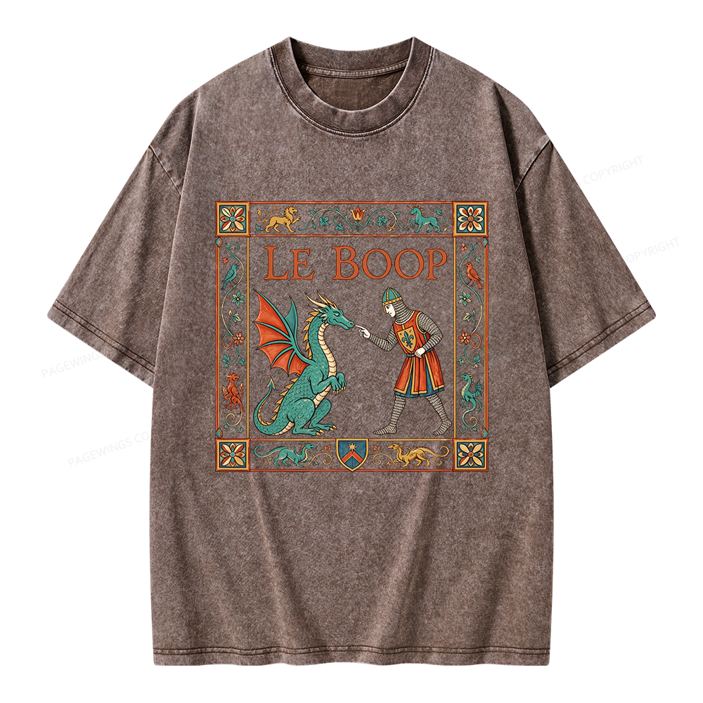 Pagewings Le Boop Unisex Washed T-shirt