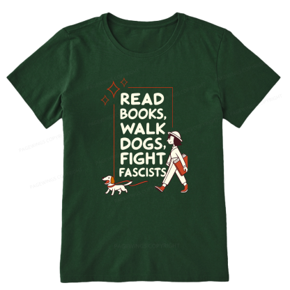 Pagewings Read Books Walk Dogs Unisex Classic T-shirt