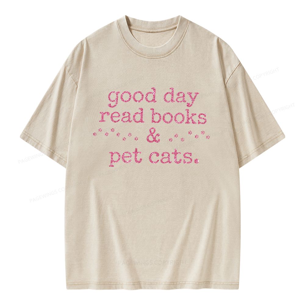 Pagewings Happy People Read Books Unisex Washed T-shirt
