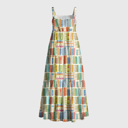 Pagewings Square Neck Vintage Floral Maxi Dress