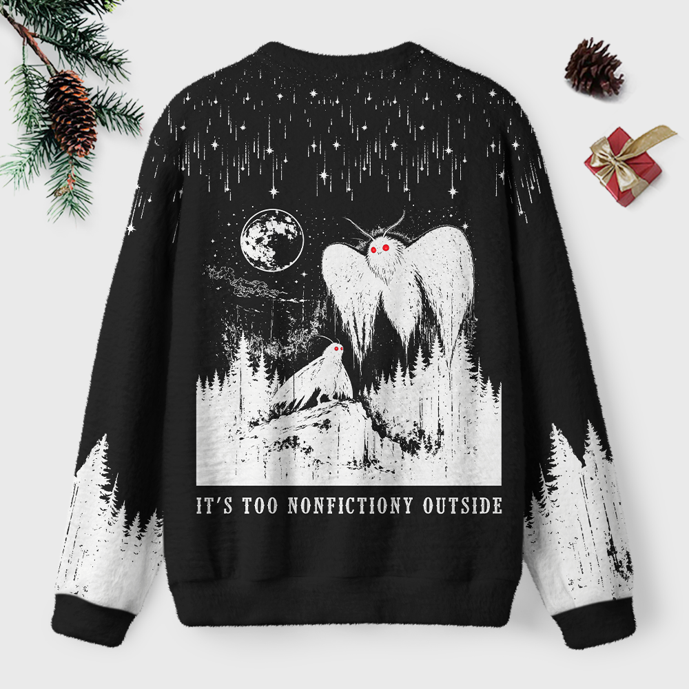 Pagewings Vintage Mothman Unisex Ugly Light Knit Sweatshirt