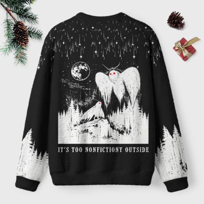 Pagewings Vintage Mothman Unisex Ugly Light Knit Sweatshirt