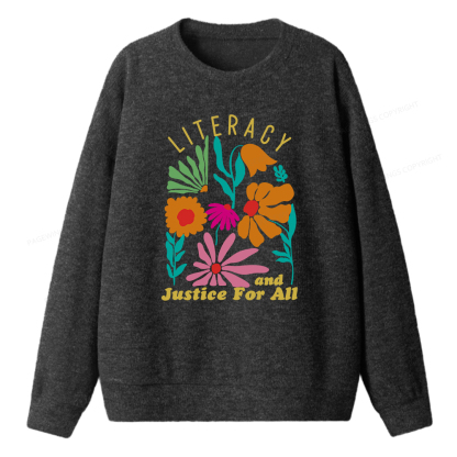 Pagewings Literacy And Justice Unisex Knit Sweatshirt