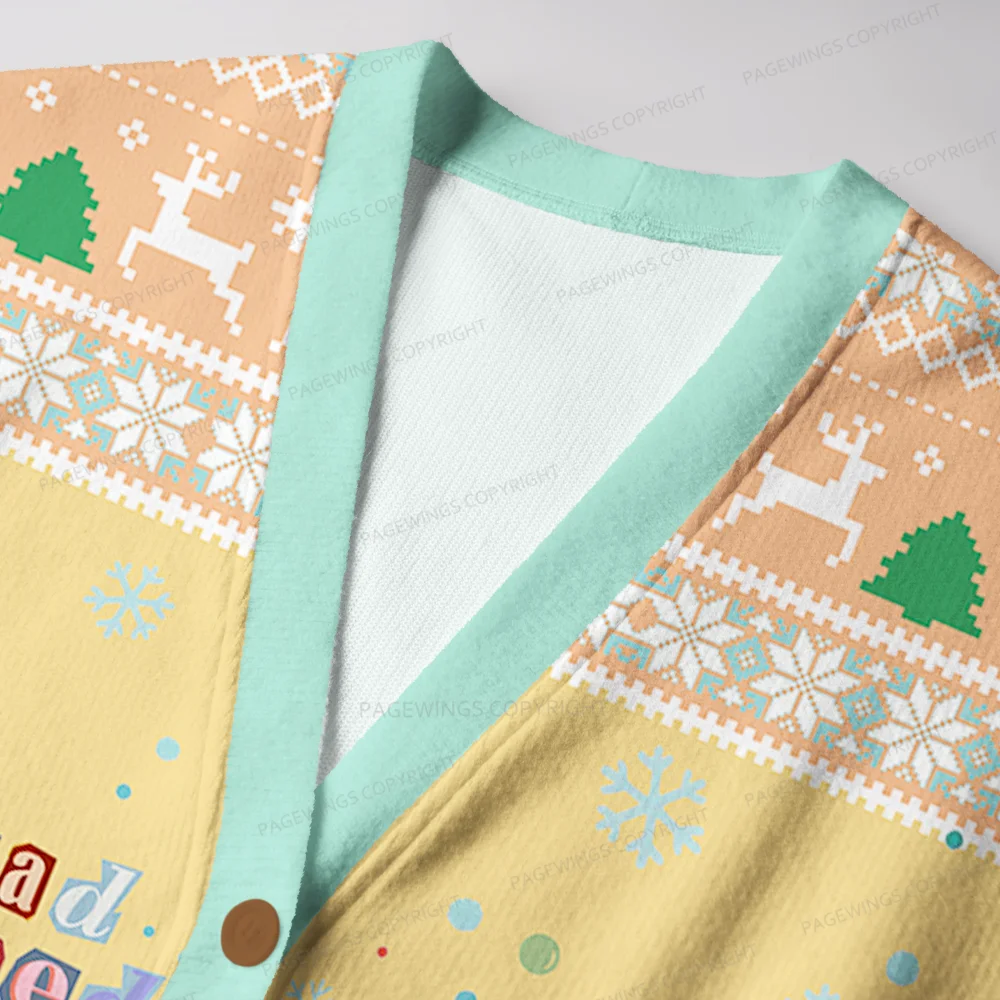 Pagewings Read Banned Books Fight Fascism Unisex Ugly Cardigan Sweaters