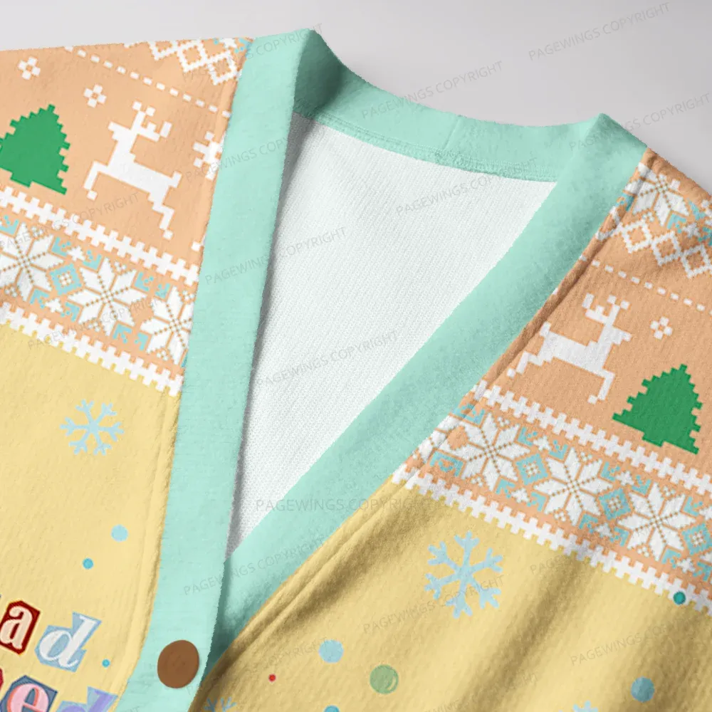 Pagewings Read Banned Books Fight Fascism Unisex Ugly Cardigan Sweaters