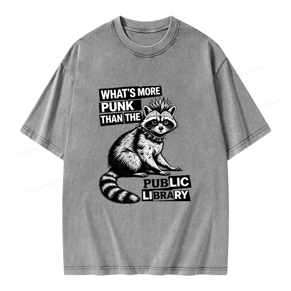 Pagewings What's More Punk Than The Public Library Unisex Washed T-shirt