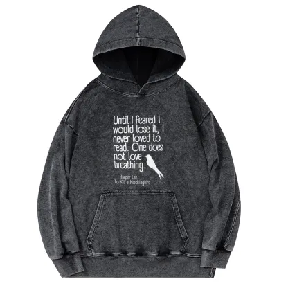 Pagewings To Kill a Mockingbird Reading Quote Unisex Washed Hoodie