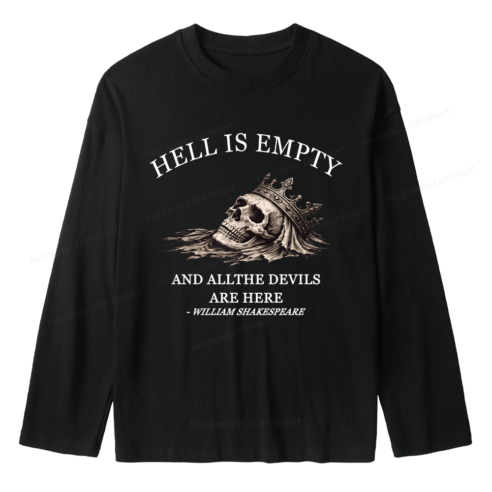 Pagewing Hell Is Empty Unisex Lightweight Long Sleeve T-Shirt