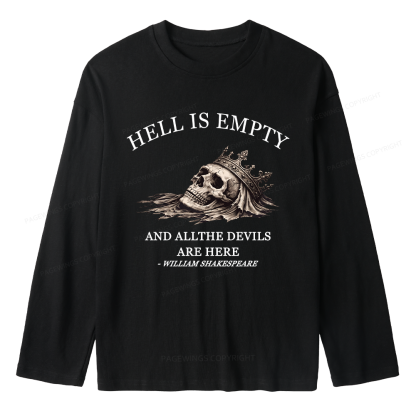 Pagewing Hell Is Empty Unisex Lightweight Long Sleeve T-Shirt
