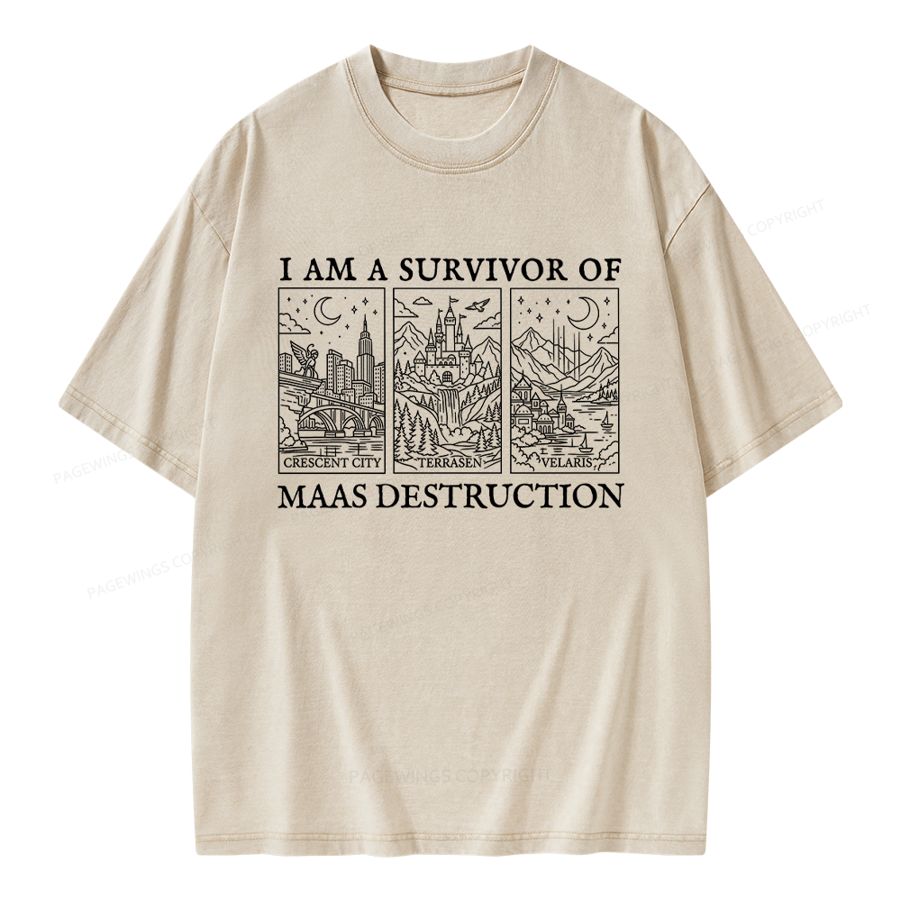 Pagewings Fantasy Bookish Unisex Washed T-shirt