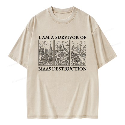 Pagewings Fantasy Bookish Unisex Washed T-shirt