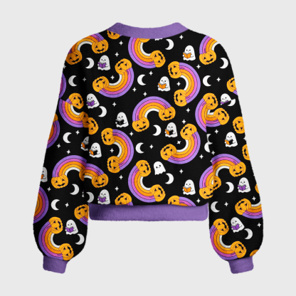 Pagewings Halloween Bookish Women's Cardigan Sweater