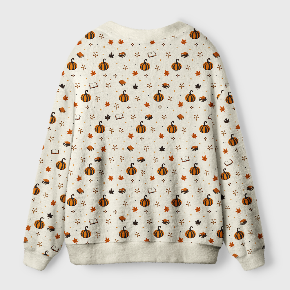 Pagewings Autumn Reading Light Knit Unisex Cardigan Sweaters