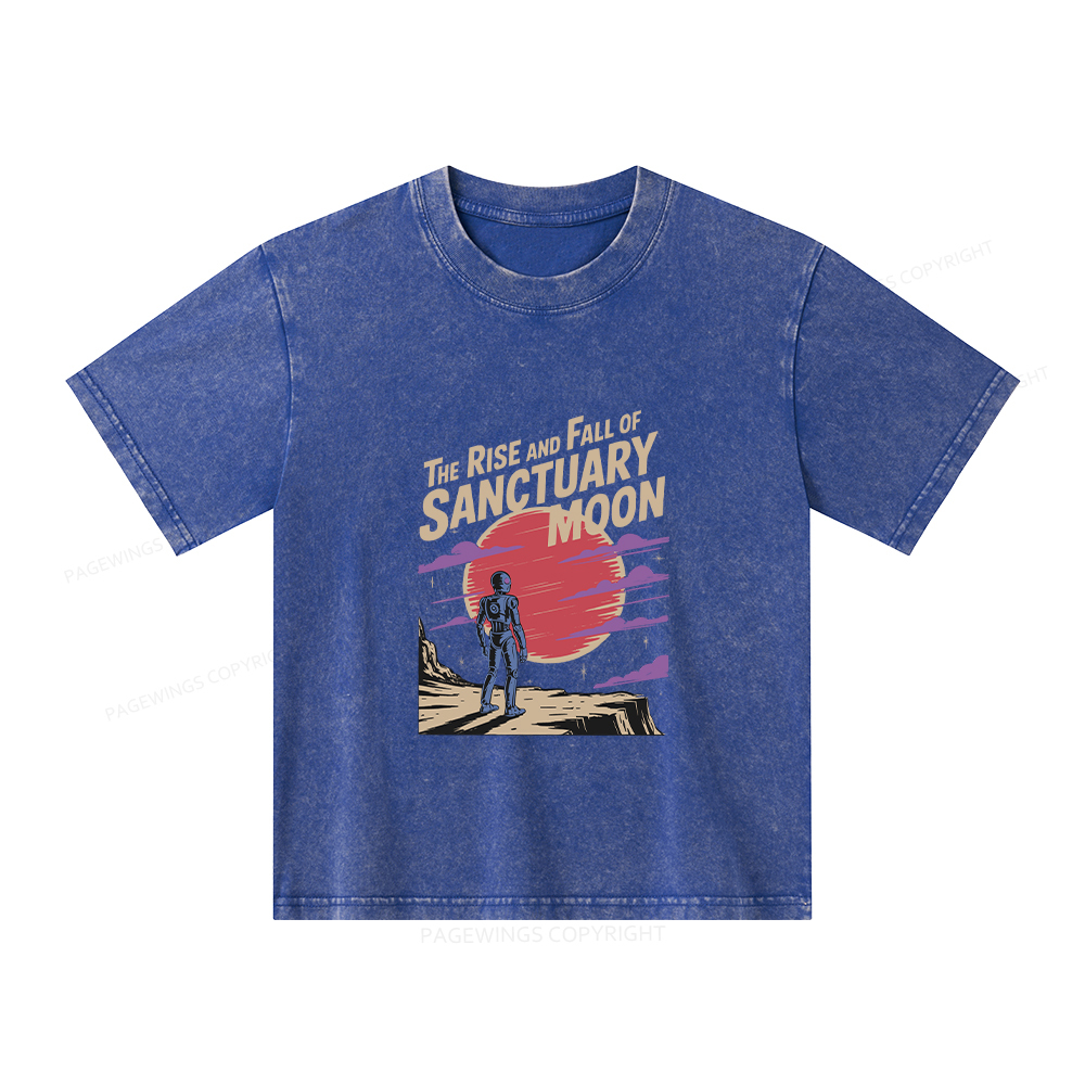 Pagewings The Rise And Fall Of Sanctuary Moon Unisex Kids Washed T-shirt