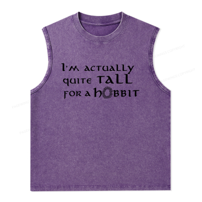 Pagewings I'm Actually Quite Tall Unisex Washed Tank Top