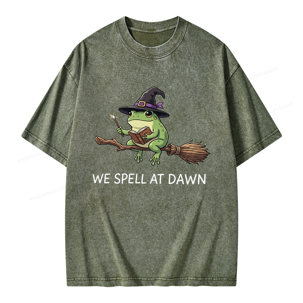 Pagewings We Spell At Dawn Unisex Washed T-shirt