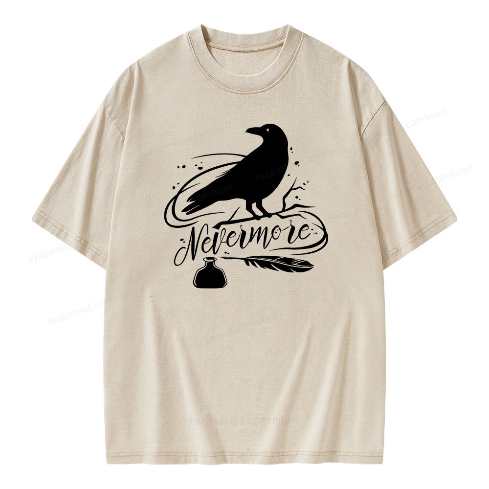 Pagewing  Edgar Allen Poe tee Unisex Washed T-shirt