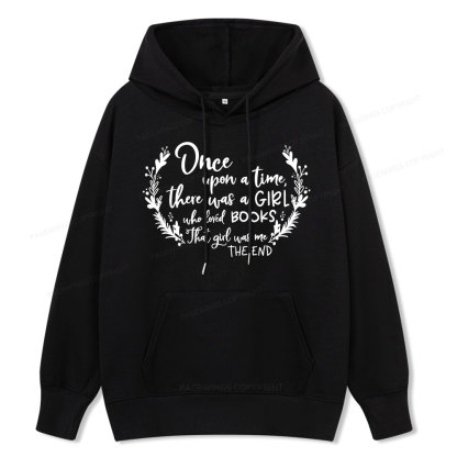 Pagewings There Was A Girl Who Loved Books Unisex Classic Hoodie