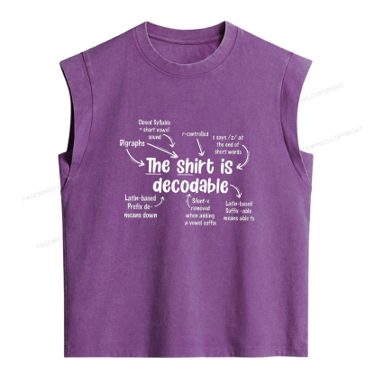 Pagewings The Shirt Is Decodable Women's Washed Tank Top