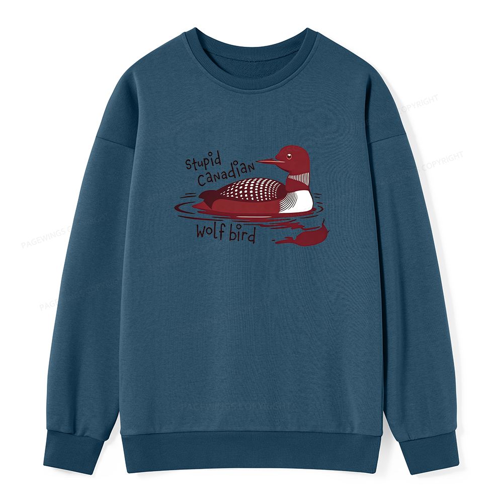 Pagewings Stupid Canadian Wolf Bird Classic Sweatshirt