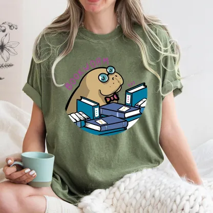 Pagewing Books Worm Unisex Washed T-shirt