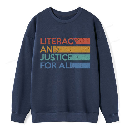 Pagewing Literacy and Justice For All Unisex Classic Sweatshirt