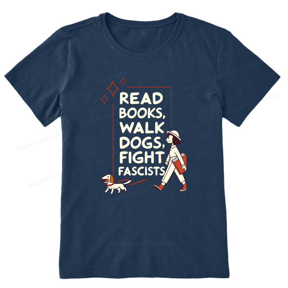 Pagewings Read Books Walk Dogs Unisex Classic T-shirt