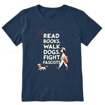 Pagewings Read Books Walk Dogs Unisex Classic T-shirt