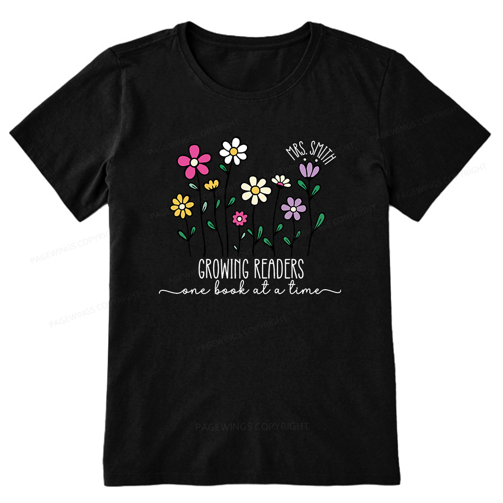 Pagewings Personalized Reading Teacher Bookish Unisex Classic T-shirt
