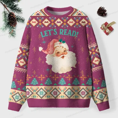 Pagewings Let’s Read Unisex Ugly Knit Sweatshirt