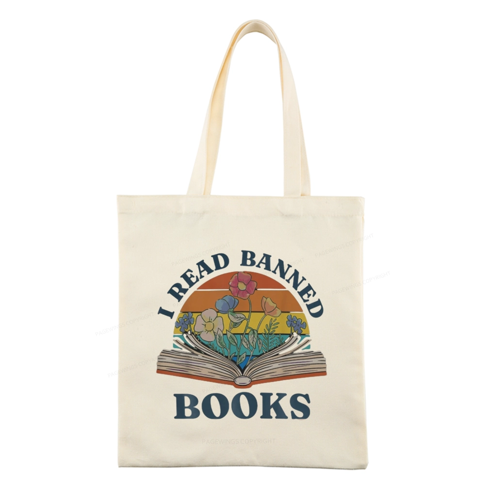 Pagewings I Read Banned Books Tote Bag