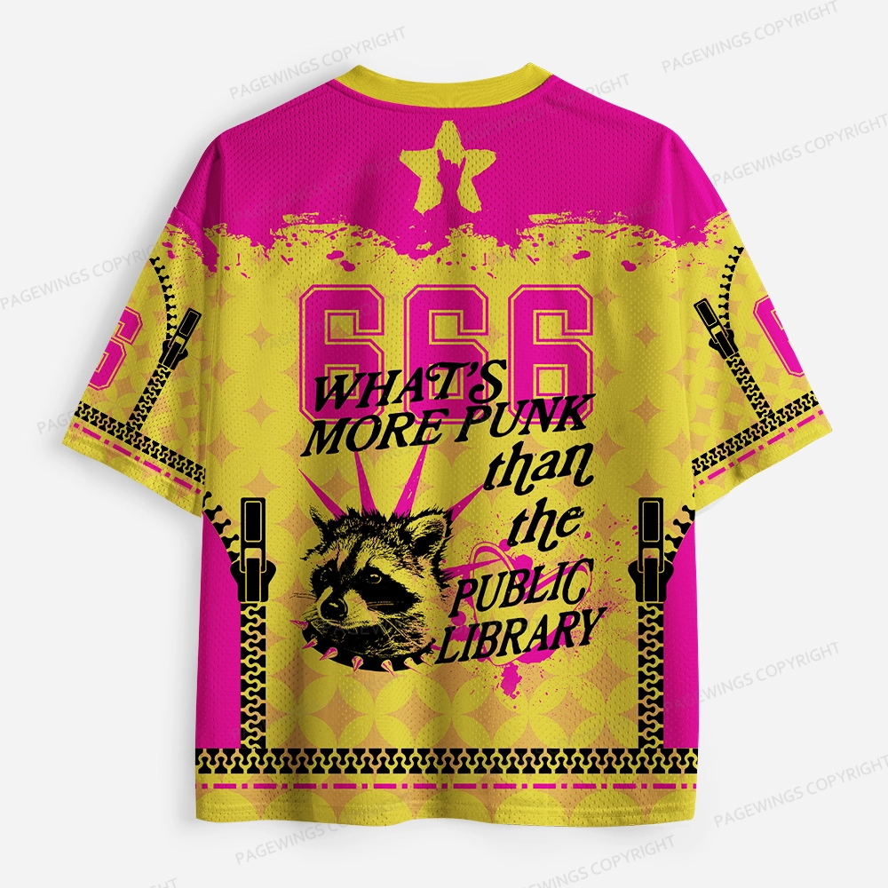 Pagewings What's More Punk Than The Public Library Unisex Mesh Jersey