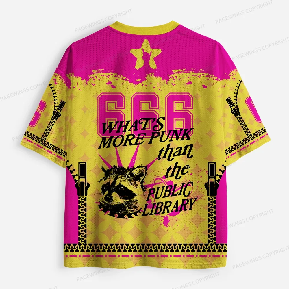 Pagewings What's More Punk Than The Public Library Unisex Mesh Jersey