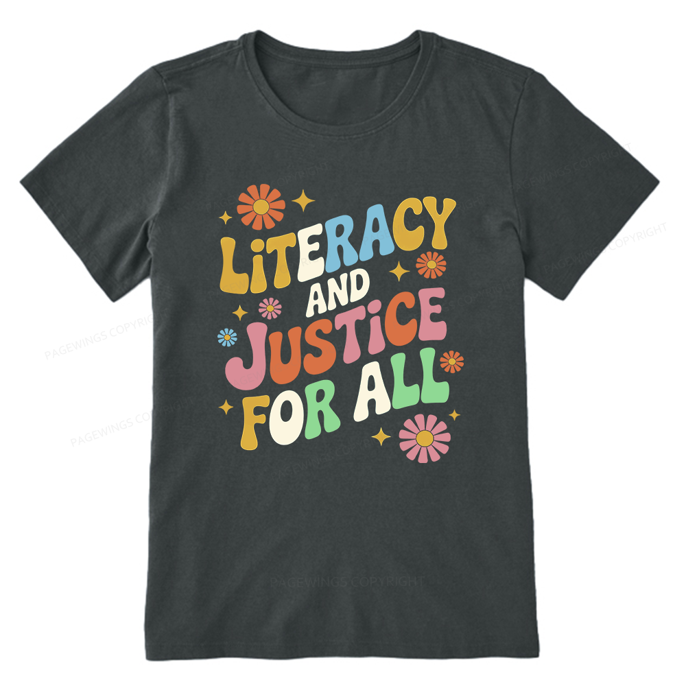 Pagewings Literacy And Justice For All Unisex Classic T-shirt