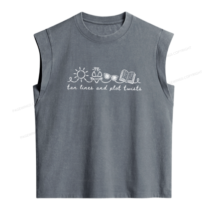 Pagewings Summer Reading Women's Washed Tank Top