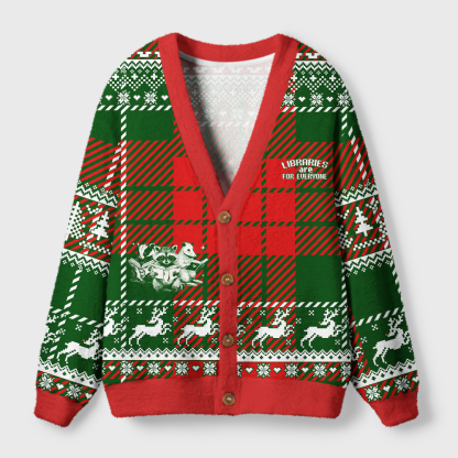 Pagewings Libraries For Everyone Light Knit Unisex Cardigan Sweaters