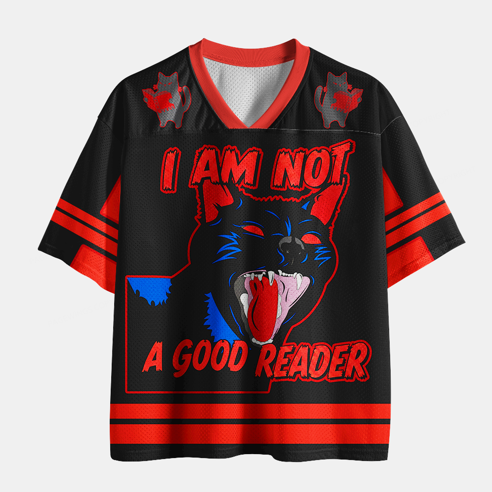 Pagewings I Am Not A Good Reader Unisex Mesh Jersey