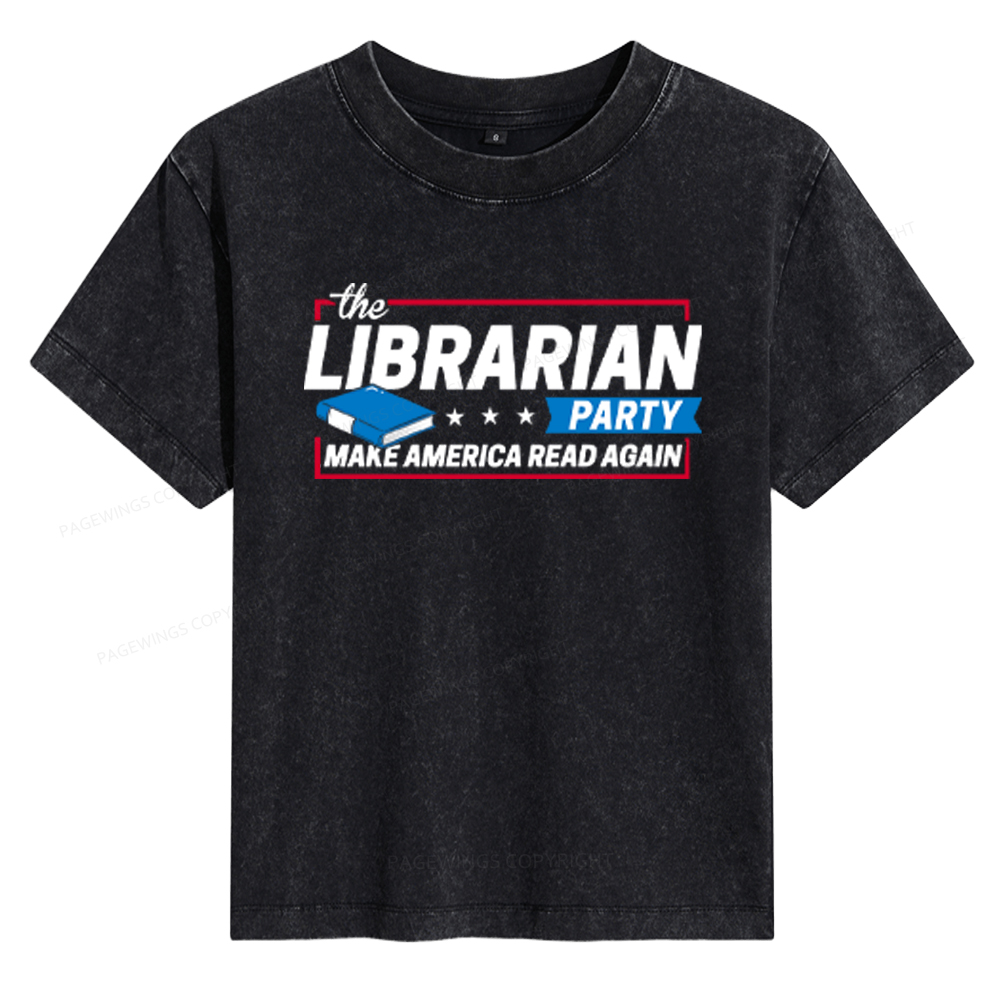 Pagewings The Librarian Party Women's Washed T-shirt
