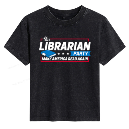 Pagewings The Librarian Party Women's Washed T-shirt