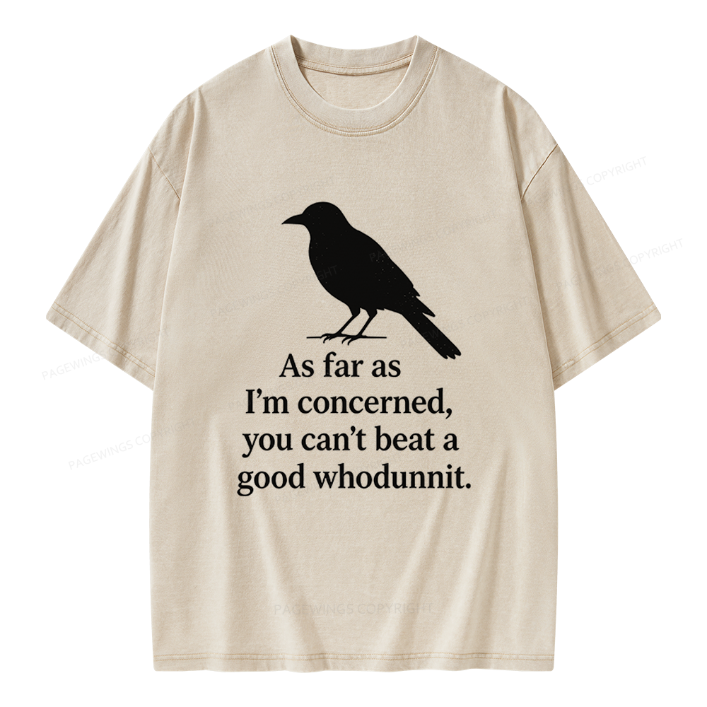 Pagewings Whodunnit Lover Unisex Washed T-shirt