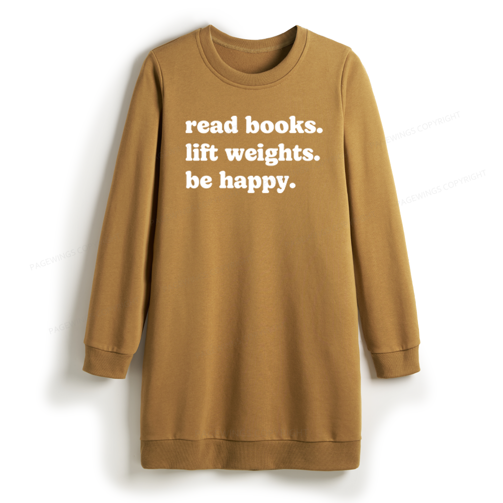 Pagewings Book Lover Gym Sweatshirt Dress