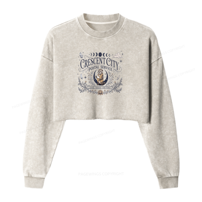Pagewing Fantastic Reader Washed Crop Sweatshirt