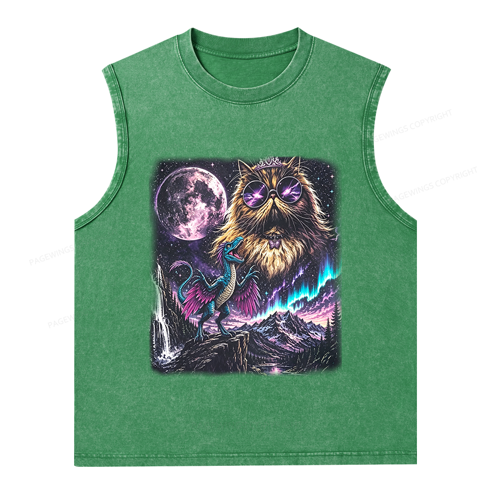 Pagewings Sci Fi Books Lover Unisex Washed Tank Top