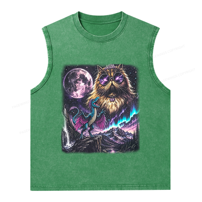 Pagewings Sci Fi Books Lover Unisex Washed Tank Top