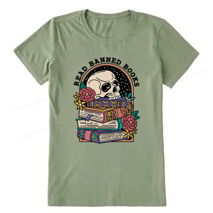 Pagewings Read Banned Book Floral Unisex Tee Unisex Classic T-shirt