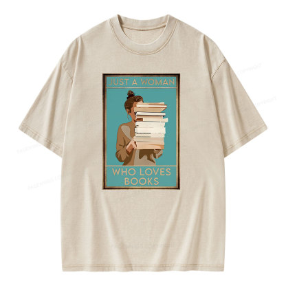 Pagewings Who Loves Books Unisex Washed T-shirt