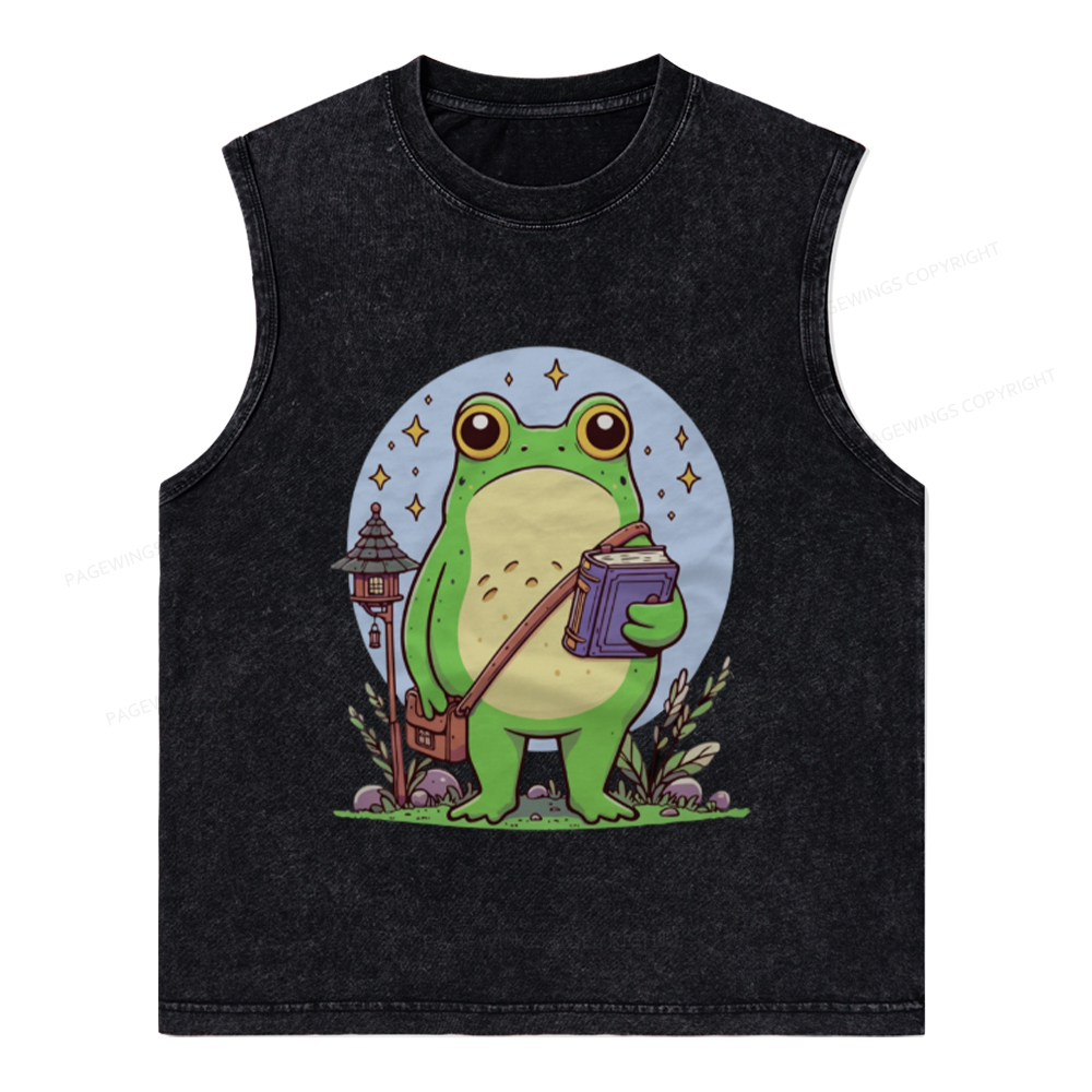 Pagewings A Book A Day Keep The Mental Breakdown Away Unisex Washed Tank Top