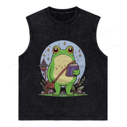 Pagewings A Book A Day Keep The Mental Breakdown Away Unisex Washed Tank Top